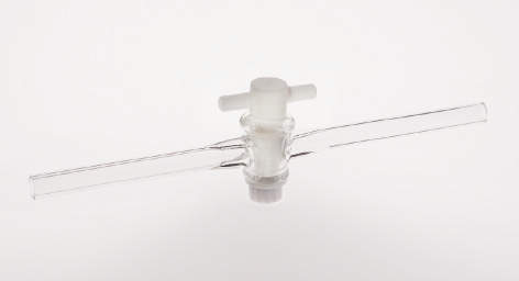エコノミー　二方ガラスコック|||フッ素樹脂プラグ付　８×４．６/经济双向玻璃旋塞| | |氟树脂与8×4.6插头