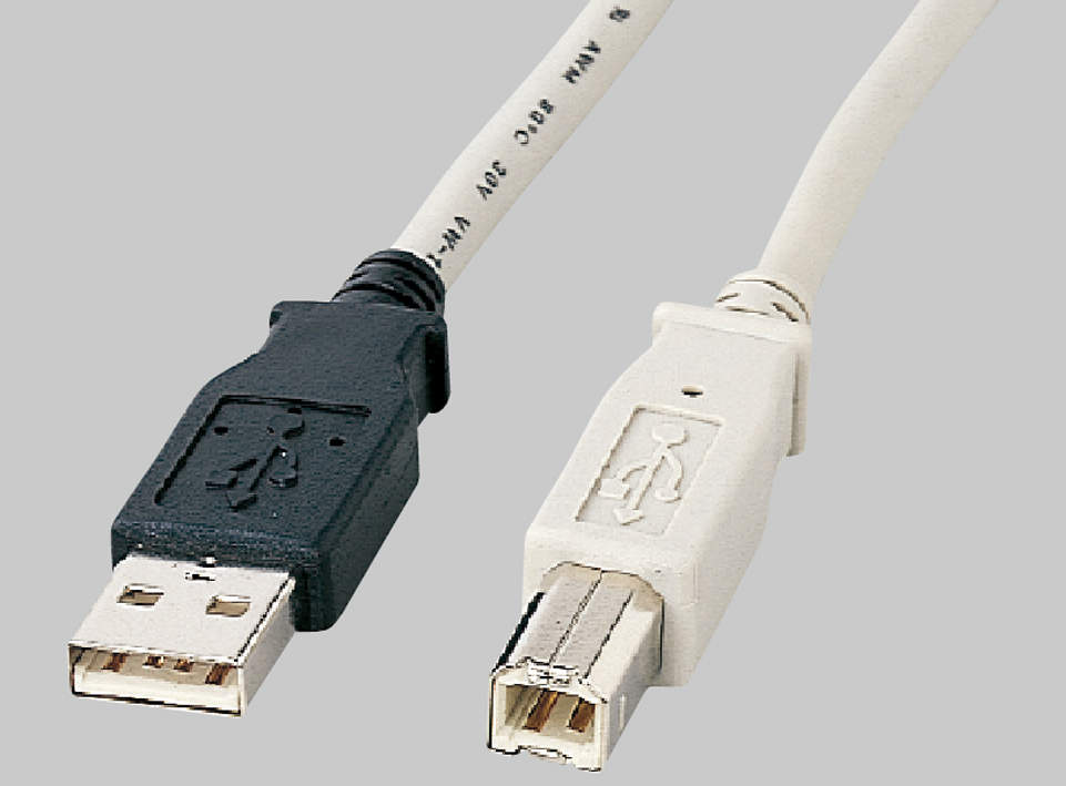 USB2.0ケーブル|||KU20-2 ライトグレー/