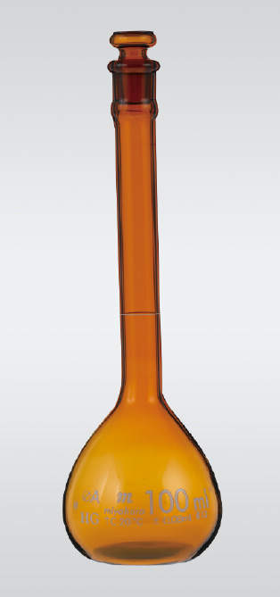 宮原 透明摺合せ メスフラスコ|||茶 250ml HG/宫原透明滑动配合烧瓶| | |茶250毫升HG