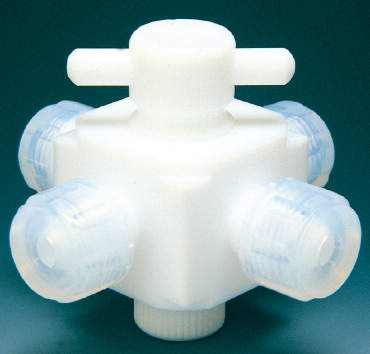 オールPTFE 四方バルブ|||適用外径φ10㎜/
