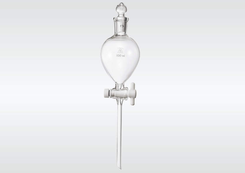 三商 分液ロート球型50ml|||透明摺合せ玉栓 PTFEコック/山椒漏斗球形50毫升| | |透明滑动配合球阀PTFE公鸡