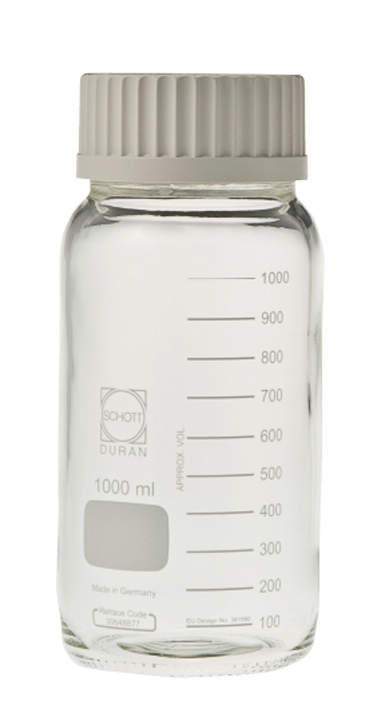 柴田 ねじ口瓶広口GLS-80|||500ml 白キャップ付/柴田螺丝口宽口瓶GLS-80 | | | 500毫升白色帽