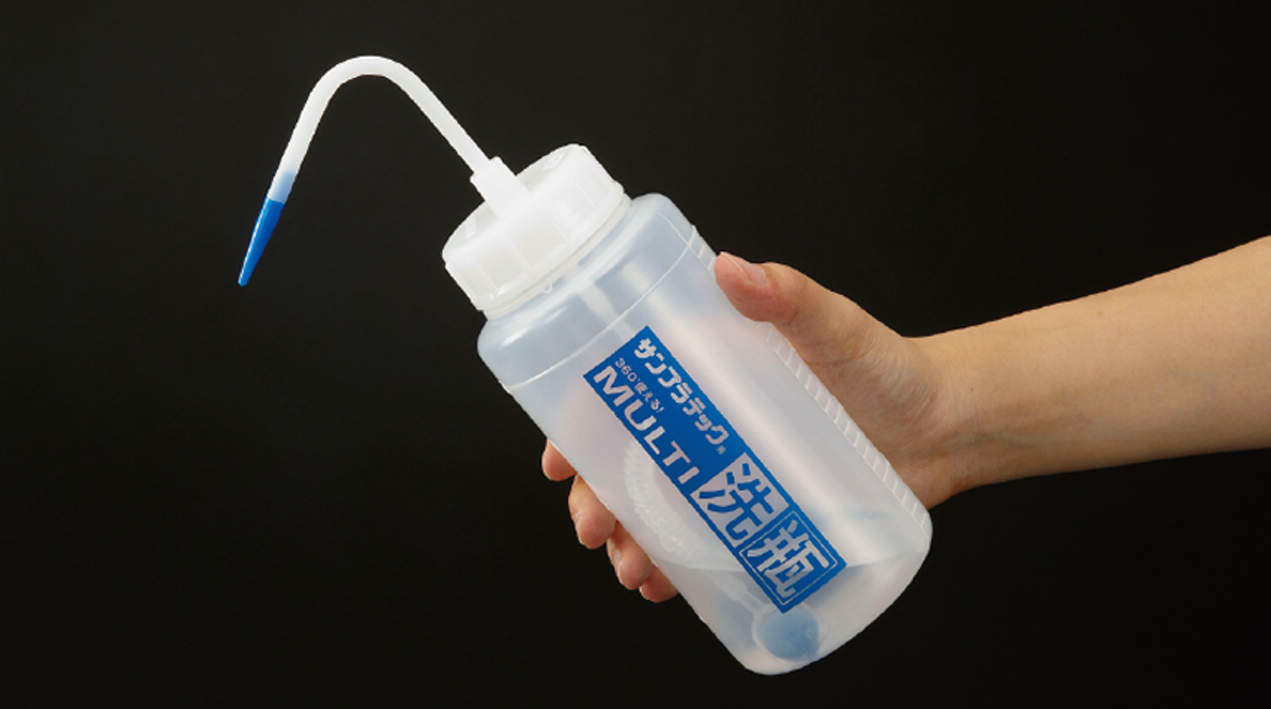 マルチ洗浄瓶|||500ml 赤/