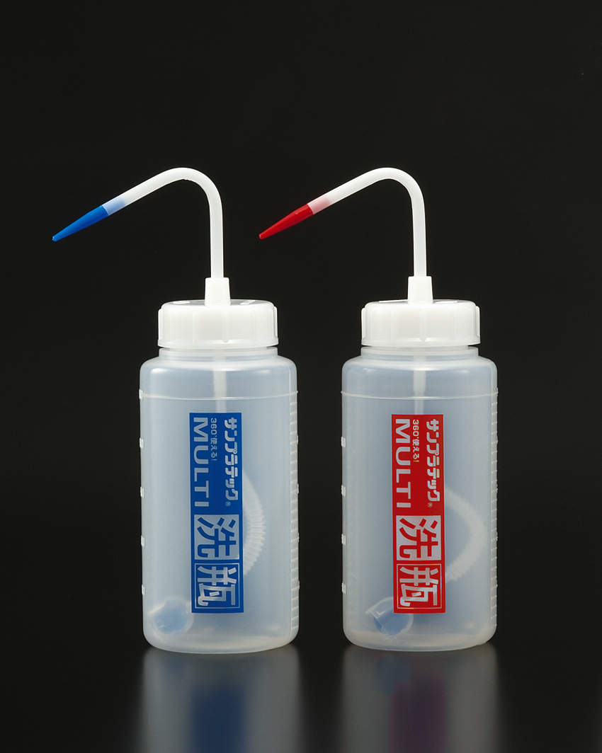 マルチ洗浄瓶|||500ml 青/