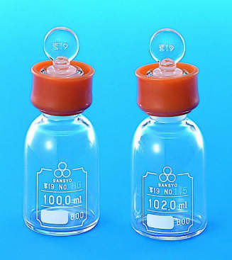 三商印　定量ふらん瓶|||ゴムカラー　１００ｍｌ/山椒标记定量弗兰瓶| | |橡胶颜色100毫升