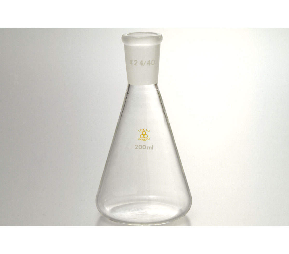 三商印 共通摺合せ三角フラスコ|||200ml 24/40/山椒大关常见的滑动配合锥形瓶中| | |200毫升24/40