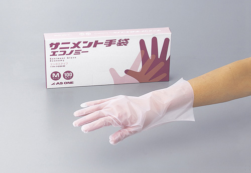 PE手套（外压纹加工型经济型）  サニメント手袋(エコノミー)  GLOVES PE