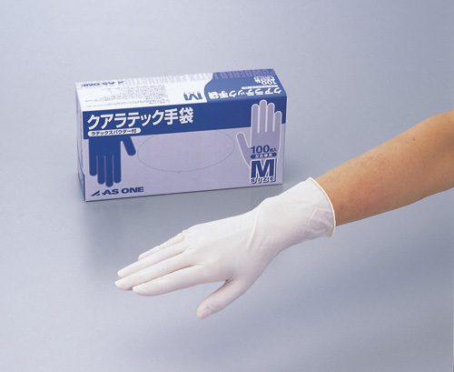 乳胶(橡胶)手套(有粉) クアラテック手袋 GLOVES LATEX POWDERED