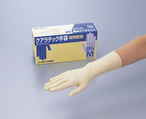 手套・全压纹(无粉) クアラテック手袋・フルエンボス(パウダーフリー) GLOVES LATEX POWDER FREE