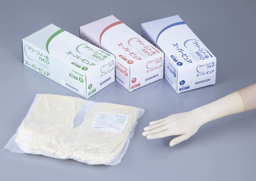 手套(乳胶无粉)(按箱销售) クリーンノールNEO手袋(ラテックスパウダーフリー・ケース販売) GLOVES LATEX POWDERFREE