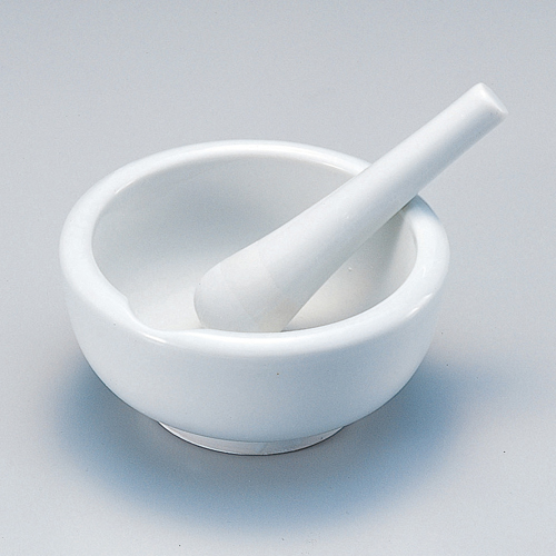 瓷乳钵(带乳棒) 磁製乳鉢 MORTAR