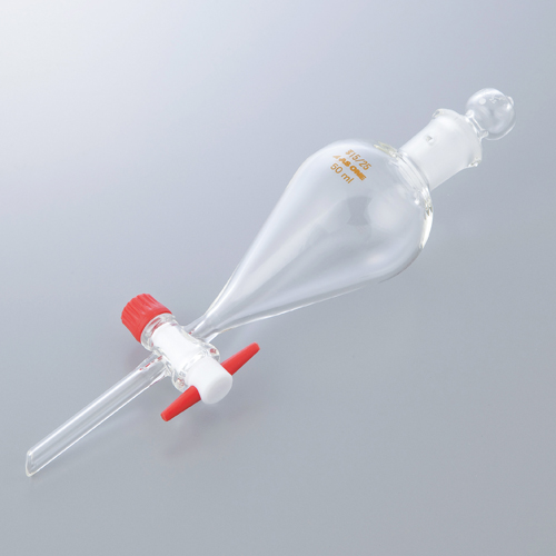 梨型分液漏斗(带特氟隆®插塞・球体为PYREX®玻璃制) テフロン®プラグ付スキーブ型分液ロート FUNNEL SEPARATORY