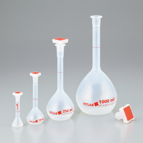 PMP量瓶(带聚丙烯塞子) VITLAB PMP メスフラスコ(PP栓付) FLASK VOLUMETRIC