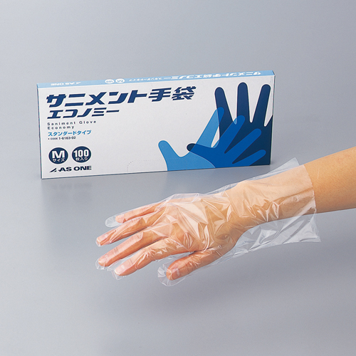 PE手套(经济型)<100只装> サニメント手袋(エコノミー) GLOVES PE