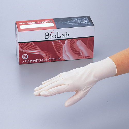 乳胶橡胶手套（BioLab）  バイオラボフィットグローブ  GLOVES LATEX POWDERFREE