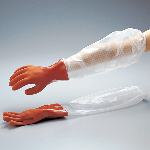 尼龙长袖手套(带袖套加厚) ビニローブ(腕カバー付厚手) GLOVES PVC