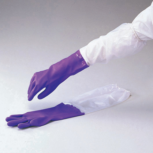 尼龙长袖手套(带袖套加厚) ビニローブ(腕カバー付厚手) GLOVES PVC