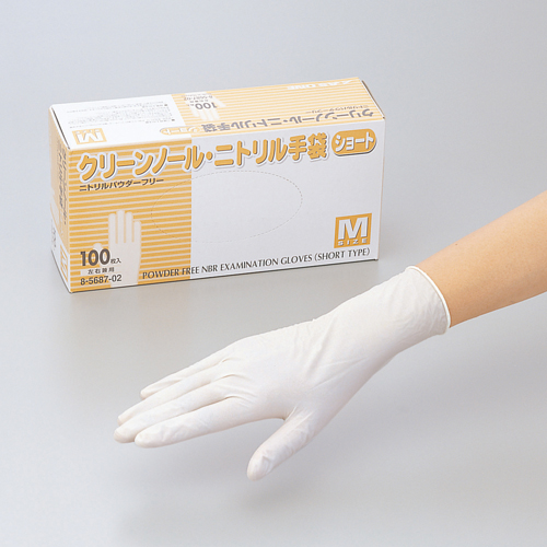 丁腈手套(无粉) クリーンノールニトリル手袋ショート(パウダーフリー) GLOVES NITRILE FOR CR