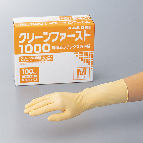 乳胶制手套1000 クリーンファースト1000 GLOVES LATEX FOR CR
