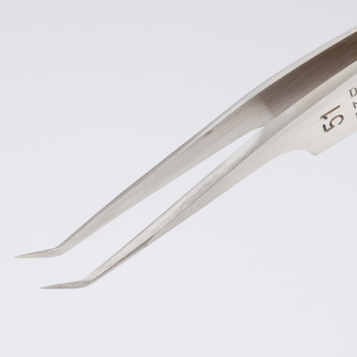 精密镊子No.51(镊尖弯斜、锐利) 精密ピンセットNo.51(斜めで鋭い刃先) TWEEZERS PRECISION