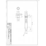 三商印　透明摺合せ遠沈管　茶|||円錐　目盛無　１０ｍｌ　１本入/1包的锥规模免费的10ml | | |茶离心管远山椒标记透明滑动配合