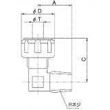 ＰＦＡメイル・エルボー|||ＬＦＨ－１０－Ｒ１／２Ｐ/PFA邮件弯头| | | LFH-10-R1/2P 