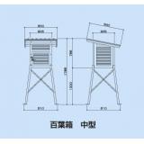 百葉箱　中型３号　ステンレス脚|||単葉型　Ｈ３－ＨＴ＋Ｈ３－Ｓ/